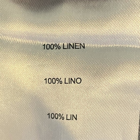 Ellen Tracy 100% linen grey pull on coastal gramma style minimalist pants medium - Picture 12 of 12